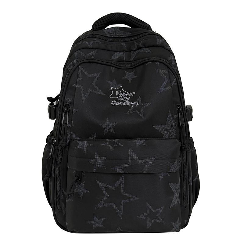 Schoolbag Wholesale Star Printed Backpack Large Capacity Multi-compartment Student School Bag Cute Star Pendant Casual Backpack