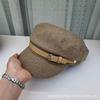 Retro woolen flat hat female early autumn face small octagonal beret newsboy painter hat equestrian hat