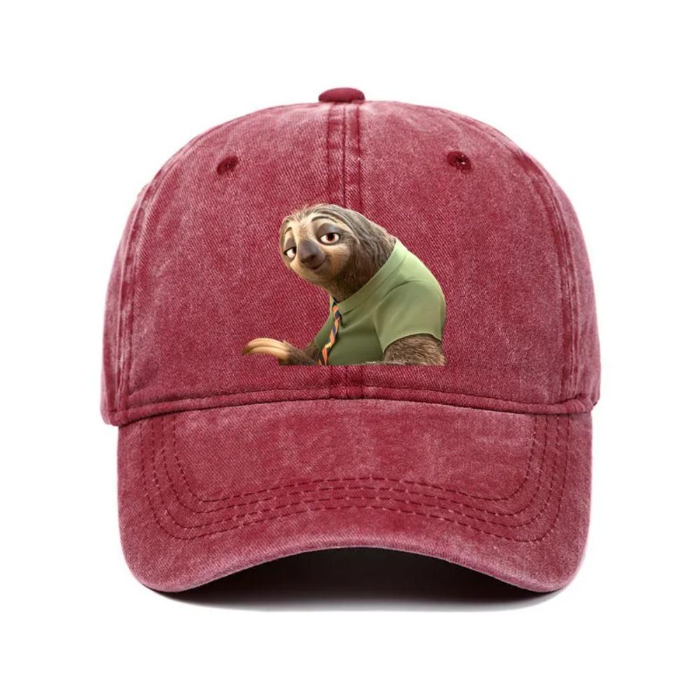 Cartoon Zootopia Three-toedSloth Baseball Cap Couple Women Print Trucker Hat Summer Casual Outdoor Dropshipping Baseball Caps