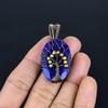 Tree Of Life Blue Sapphire Pendant, Handmade Gemstone Pendant, 999 Copper Wire Wrapped Pendant Antique Jewelry, For Engagement Gift