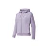 Fila Athletics Solid Logo High Elastic Breathable Sports Knitted Hoodie Women Hoodies Midnight-Purple A11W231504F-PU