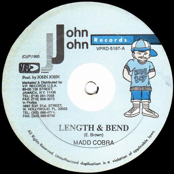 

12inch Record MADD COBRA SABO TOOTH Length Bend Talk Promis VPRD5187 JOHN JOHN 1993 US Reggae Ska Dub Used