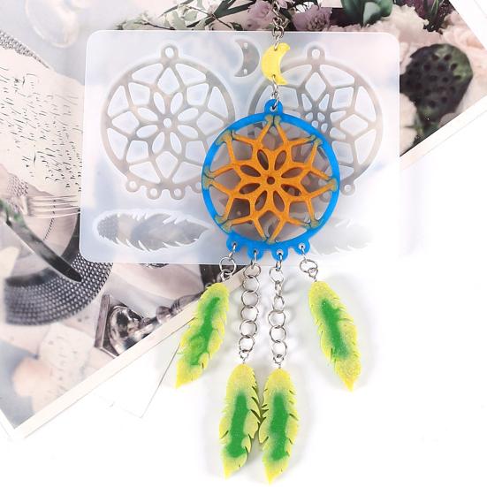 Dream Catcher Silicone Mold DIY Resin Craft Mold Dreamcatcher Making Mold for DIY Resin Dreamcatcher Key Chain Earrings Necklace Charm