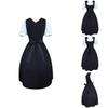 Elegant Medieval Women's Drawstring High Waist Bowknot Lace Up Long Dress For Halloween Parties