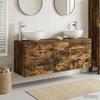 Bathroom Cabinet Set 3 pcs Smoked Oak