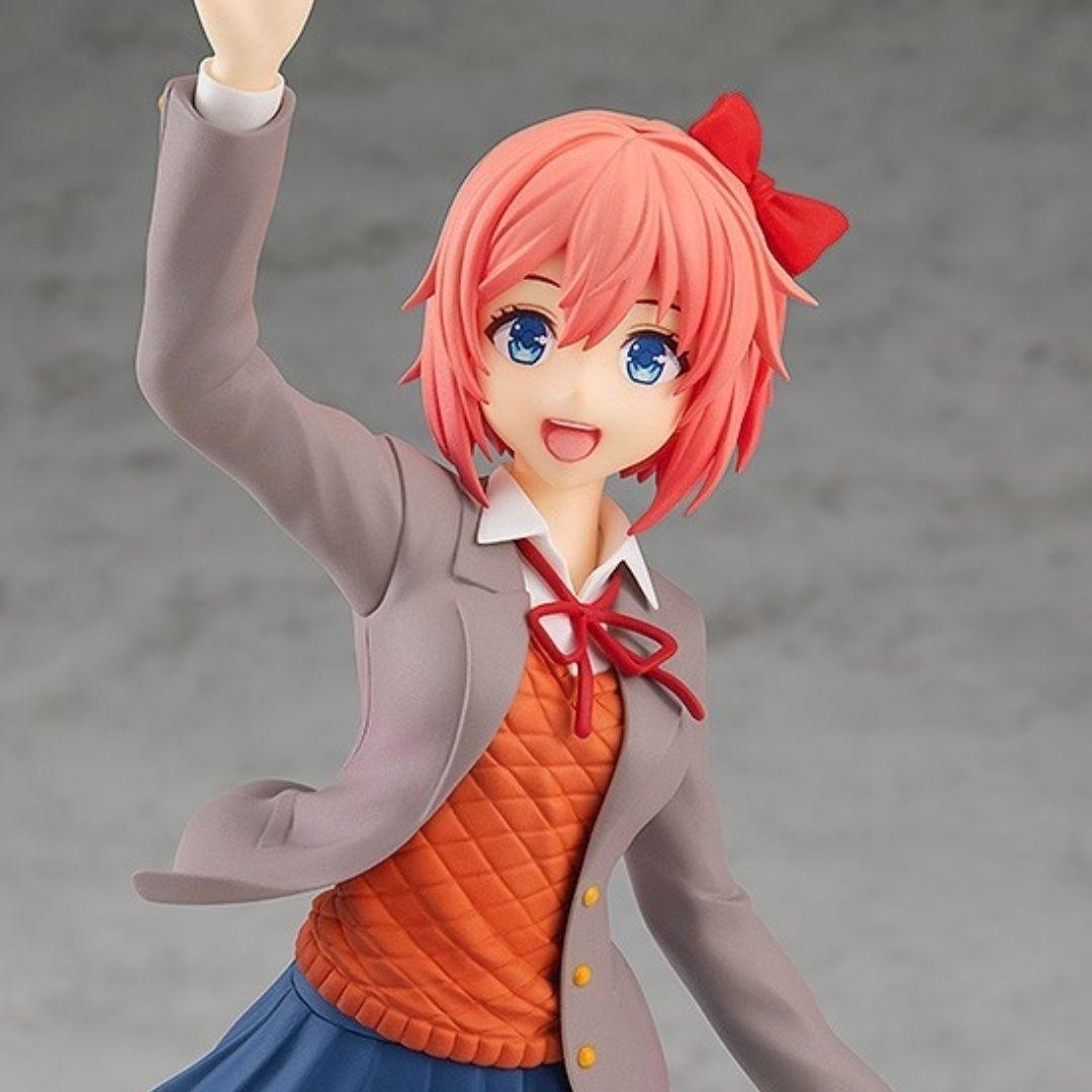 

Hot Doki Doki Literature Club! Monika Sayori Student Uniform Cute Pretty Girl Figurine Anime Toy Model