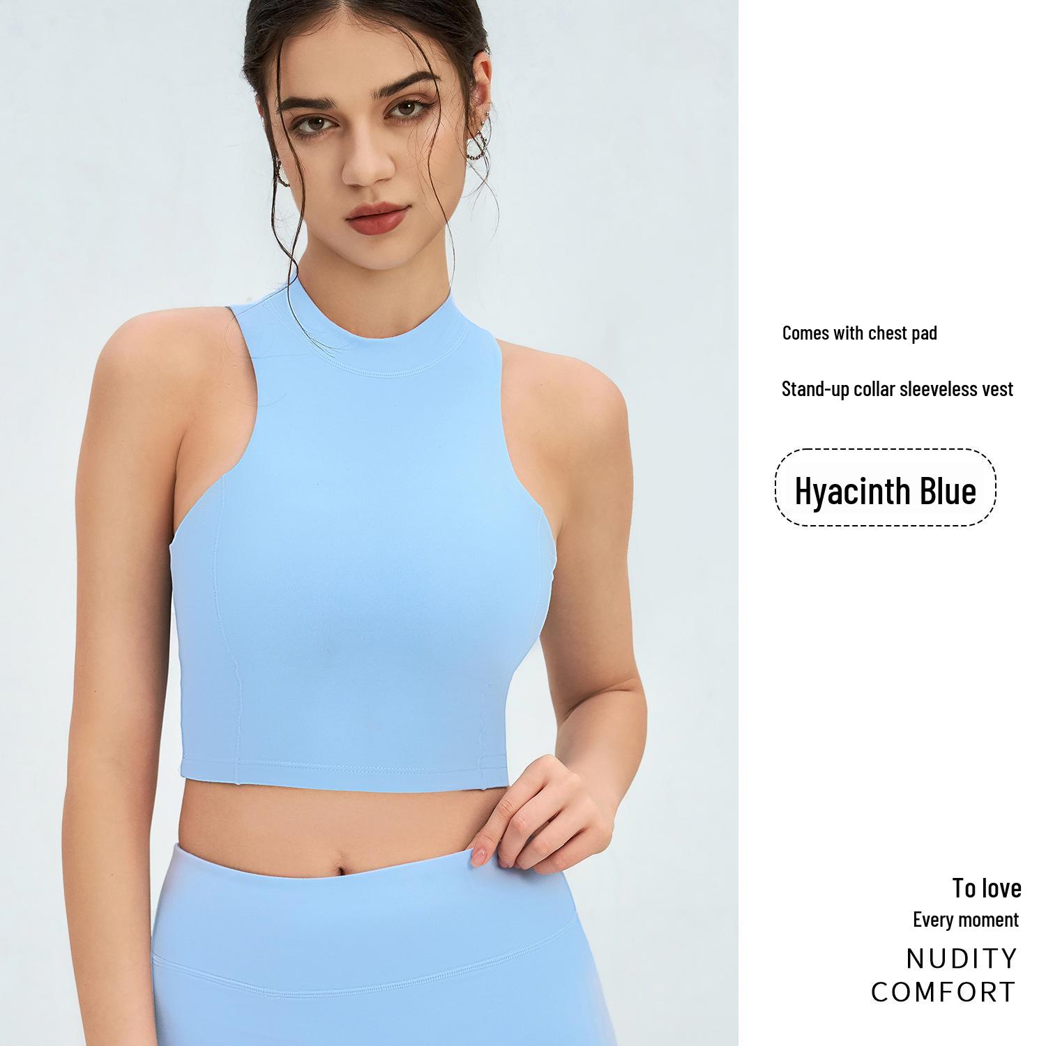 

Европейско-американский летний быстросохнущий спортивный бюстгальтер для йоги - телесный жилет без рукавов Large