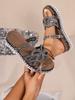 Fashion Hot Selling Women's Sandals Open Toe Flat Shoes for Women Slip-on Platform Shoes Outdoor Round Toe Bling Fashion Mid Heel Slides