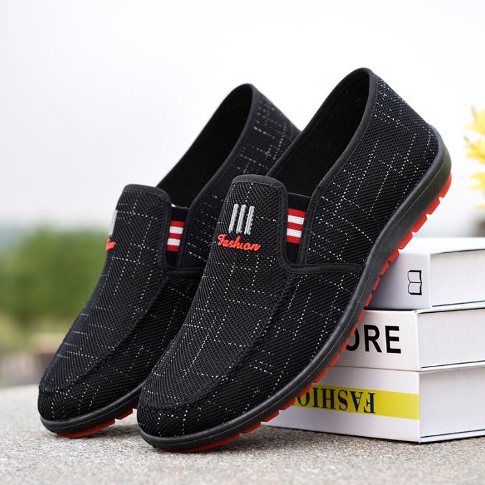  Summer Canvas Mens Shoes Slip-on Breathable Man Casual Shoes Lightweight Flat Shoe Men Sneakers Loafers Zapatos De Hombre
