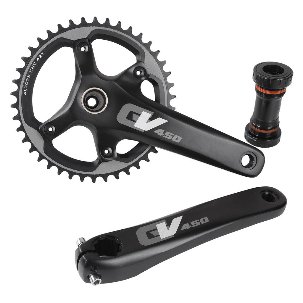 42T Cycling Crank Set Hollow Integrated 170mm Cycling Chainring Crankset for Road Cycles Upgrade