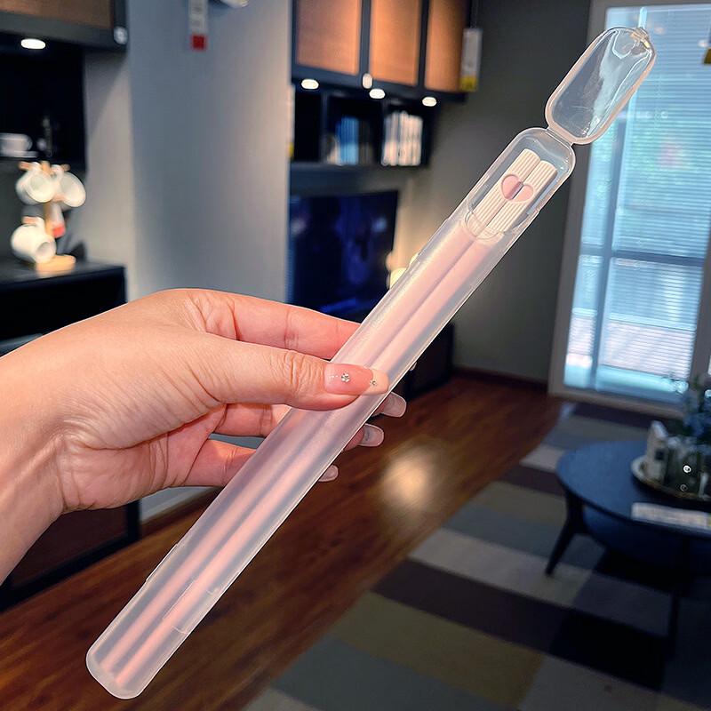 Portable Heart-Shaped Chopsticks Set