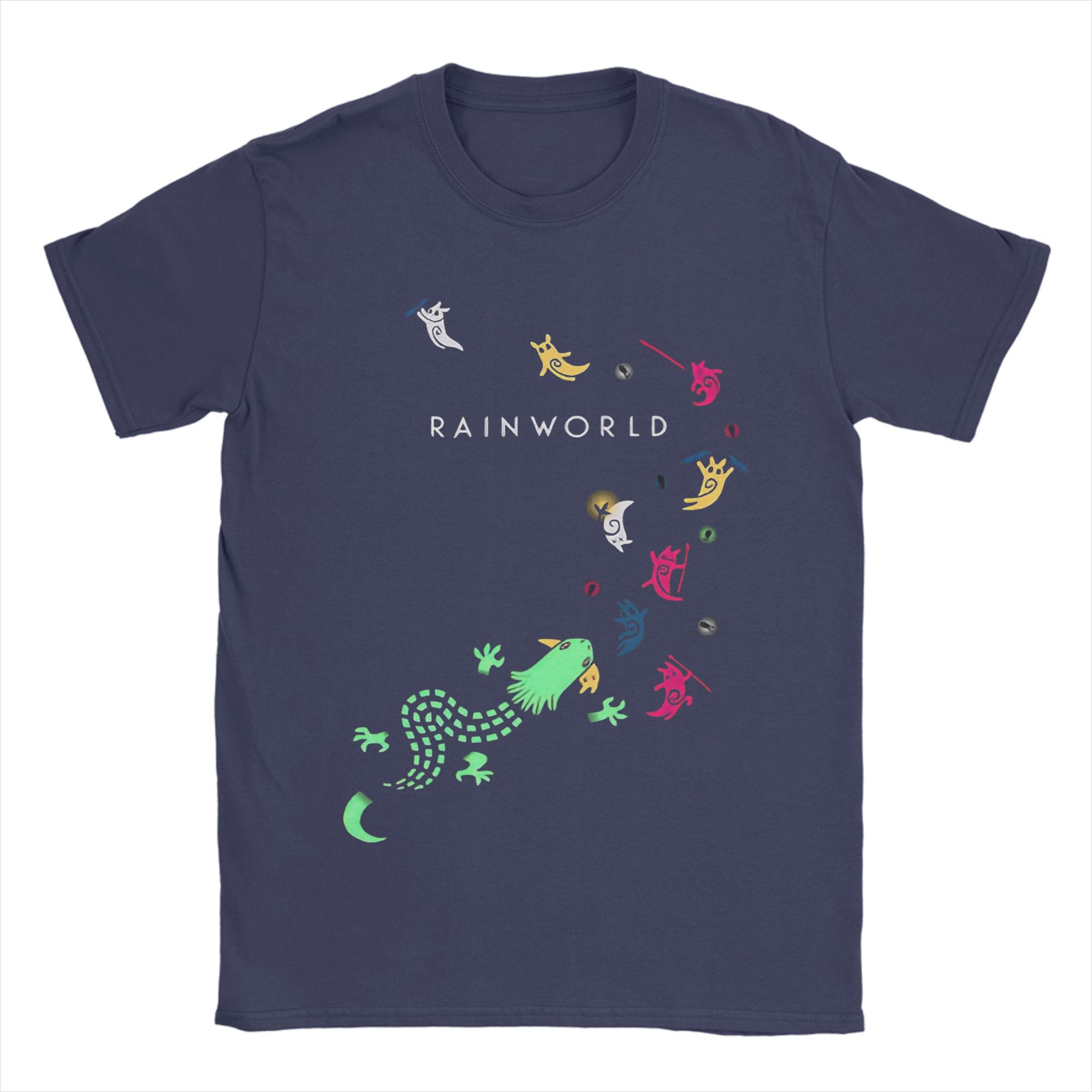 

Rainworld Game Men T Shirt Humor Tee Shirt Short Sleeve O Neck T-Shirts Pure Cotton Summer Clothes 4XL