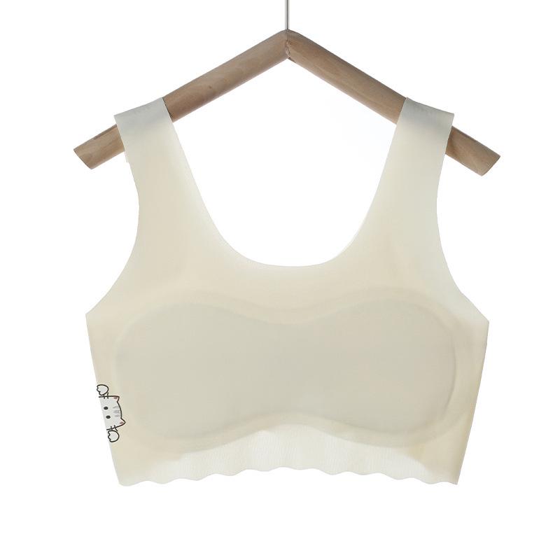 Seamless Girls' Junior High School Student Bra: Teen Thin Underwear Small Vest