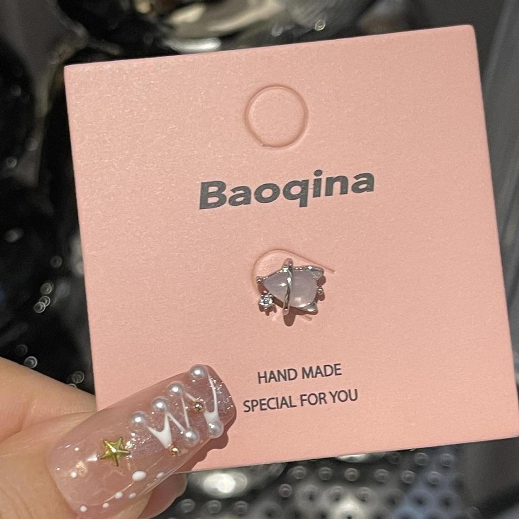 Kolekcja Kolczyków do Chrząstki ze Stali Tytanowej, Przyjaznych dla Snu, z Różowym Cyrkonem