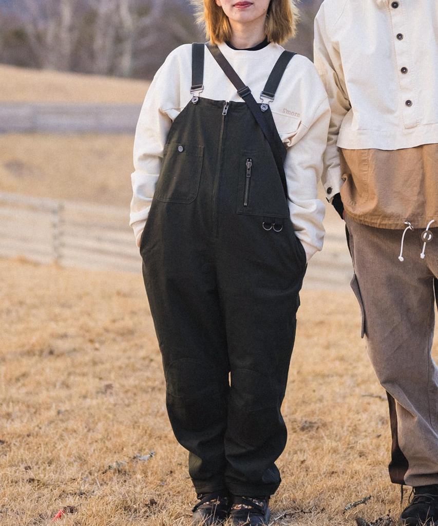 S'more Half Zip Big Overalls (L, Khaki) by smoAovea