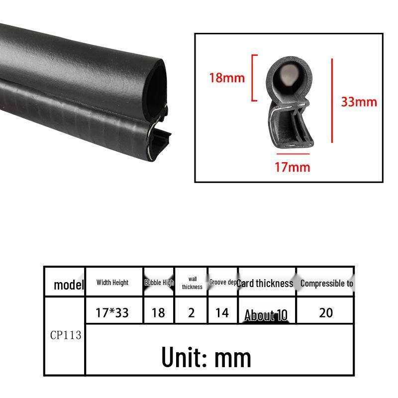 High-Temperature Resistant U-Shaped Rubber Sealing Strip for Dustproofing Electrical Cabinets and Car Doors