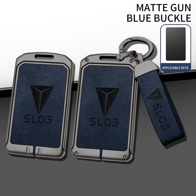 Zinc Alloy Leather Car Key Key Cover Changan Deepal S7 S07 Sl03 Nfc Card Key Fob Car Key Cover Car Key Case Accessories