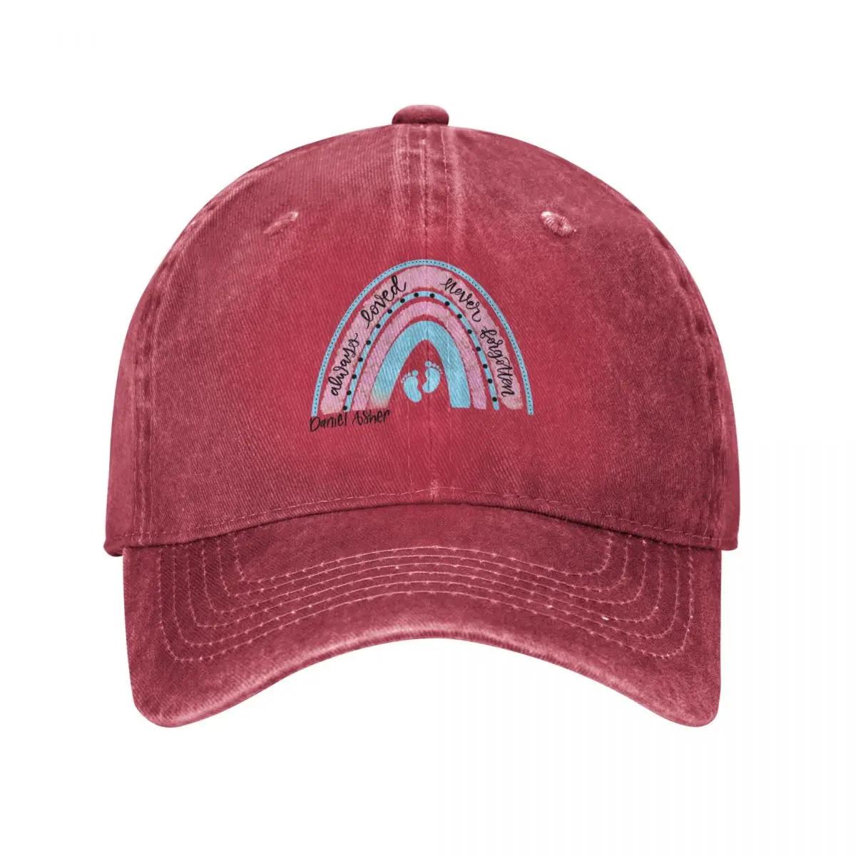 Always loved never forgotten pink blueCap Baseball Cap Sun Cap custom caps Sunscreen Womens Golf Clothing Unisexs