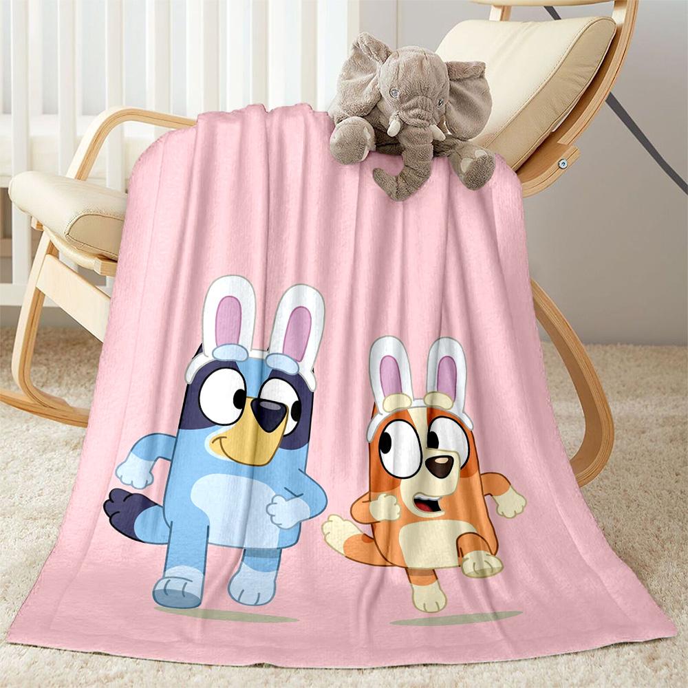 Bluey Bingo Adventure Blanket Durable Comfort Suitable for Sofa Bed Office All-Season Use Warmthful Decor Ideal Gift For Birthday Valentine'S Day