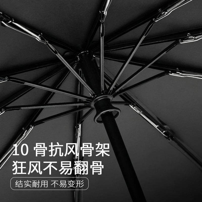 Spot wholesale automatic ten-bone umbrella vinyl sunscreen UPF11 + wind-resistant reinforcement weather and rain dual-purpose folding umbrella