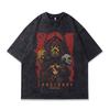 American Retro Street Short-Sleeved T-Shirt Men'S And Women'S Summer High Street Trendy Brand Washed Cotton Half-Sleeved Top