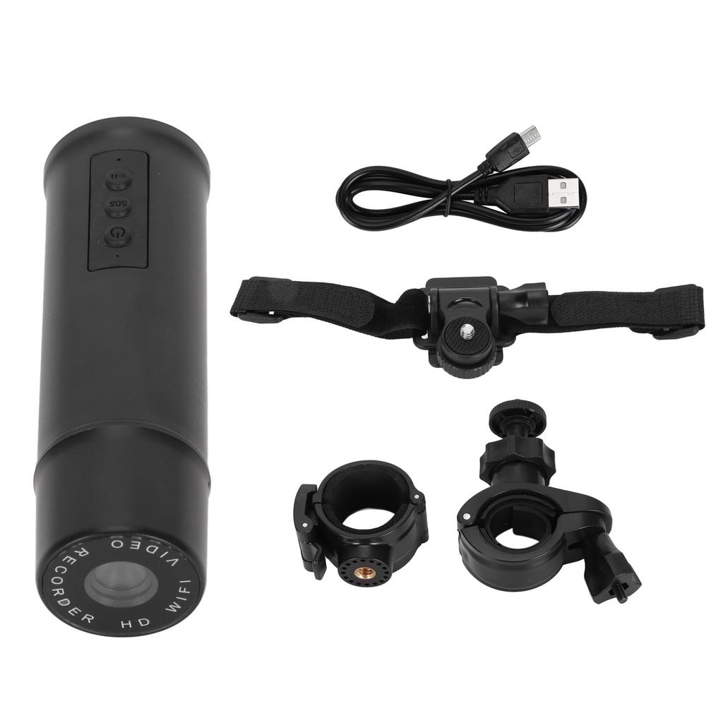 Bike Dash Camera, T1 WiFi 1080P Car Helmet Camera 120 Degree Wide Angle Bike