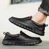 2025 New Men Casual Shoes Handmade Leather Loafers Comfortable Men's Shoes Quality Split Leather Flat Sneakers