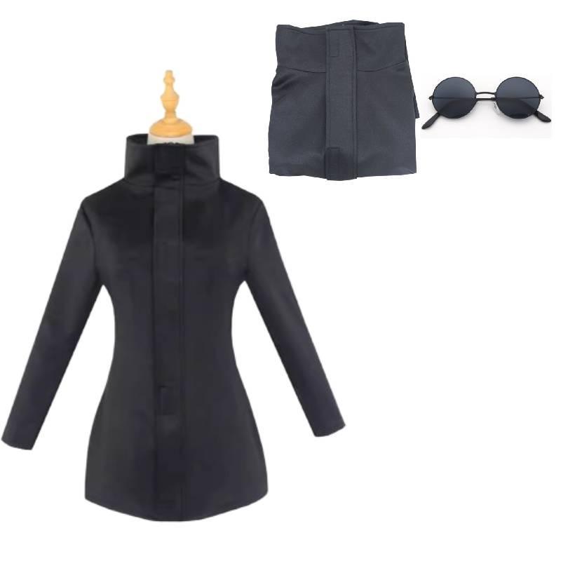 

Kaisen Jujutsu Satoru Gojo Cosplay Costume Set Anime Role Play Party Halloween 3XL чёрный