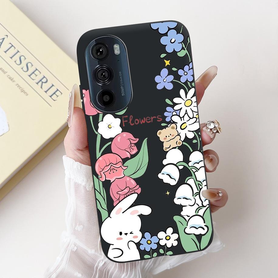 For Motorola Edge 30 Pro Case XT2201-1 Cover Lovely Panda Bowknot Silicone Shockproof Cover For Moto Edge Plus 2022 Edge30 Funda