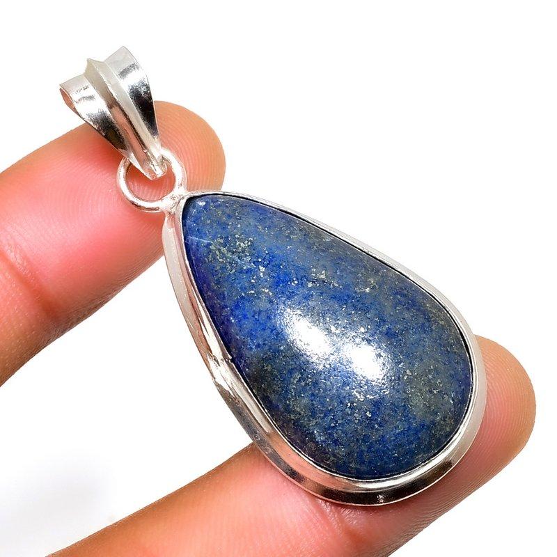 

Lapis Lazuli Gemstone 925 Silver Plated Handmade Jewelry Pendant 1.89