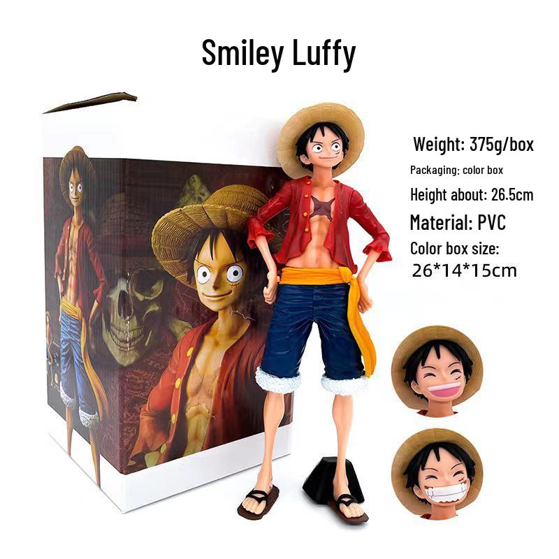 Pirate One Piece Monkey D. Luffy Smiling Figure with Interchangeable Faces