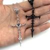 Skull Cross Gothic Choker Necklace - Retro Dark Clavicle Pendant for Sweaters