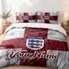 England National Football Team Custom Name 3pc Set Perfect for Bedroom Use Comfortable Bedding Set Includes a Duvet Cover and Two Pillowcases Ideal Bi