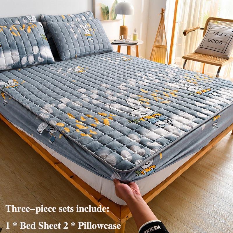Bed Sheet Jacket Breathable Thickening Bed Cover Three Pieces of Meng Si Protection Cover Dust Cover All-inclusive Sheet List