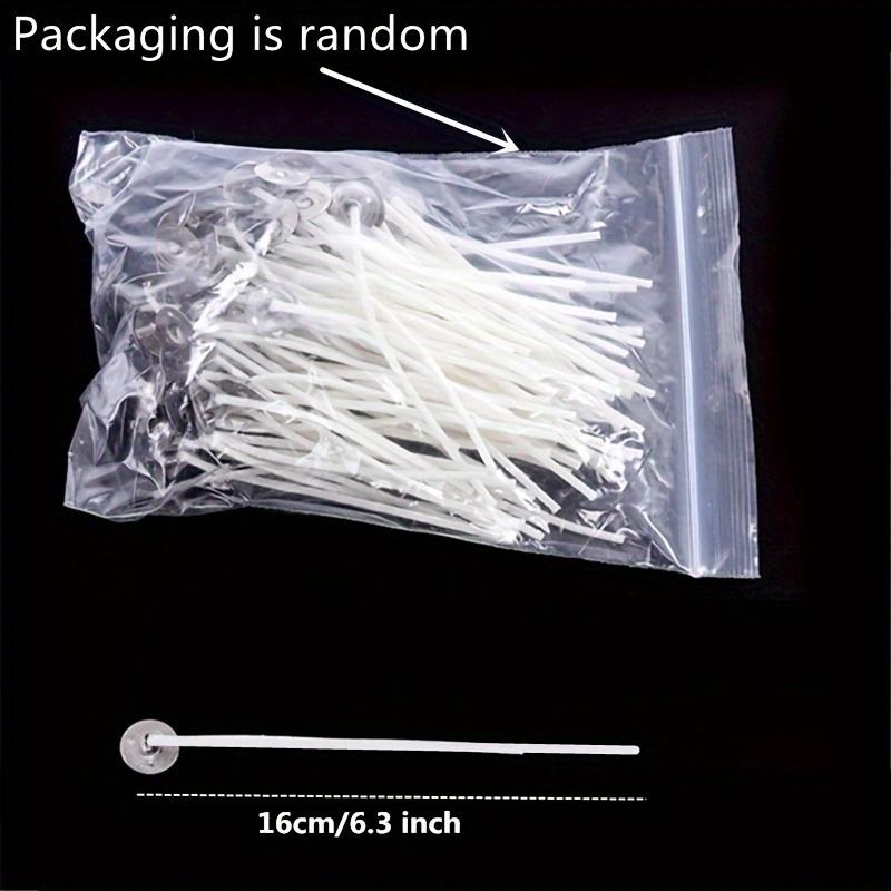 100Pcs Candle Wick with Metal Base, Handmade Aromatherapy Candle Wick, Homemade Beeswax Candle Consumables