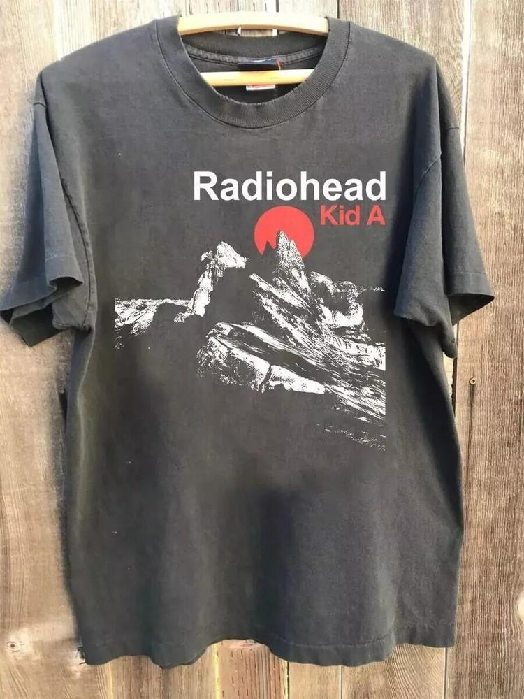 Radiohead Kid A Футболка унисекс базового стиля, цвет угольный, принт, размеры S-5XL XXXL