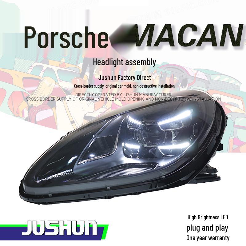 

LED Daytime Running Light Lens for 2014-2020 Porsche Macan Headlight Assembly Modification Without adaptive version