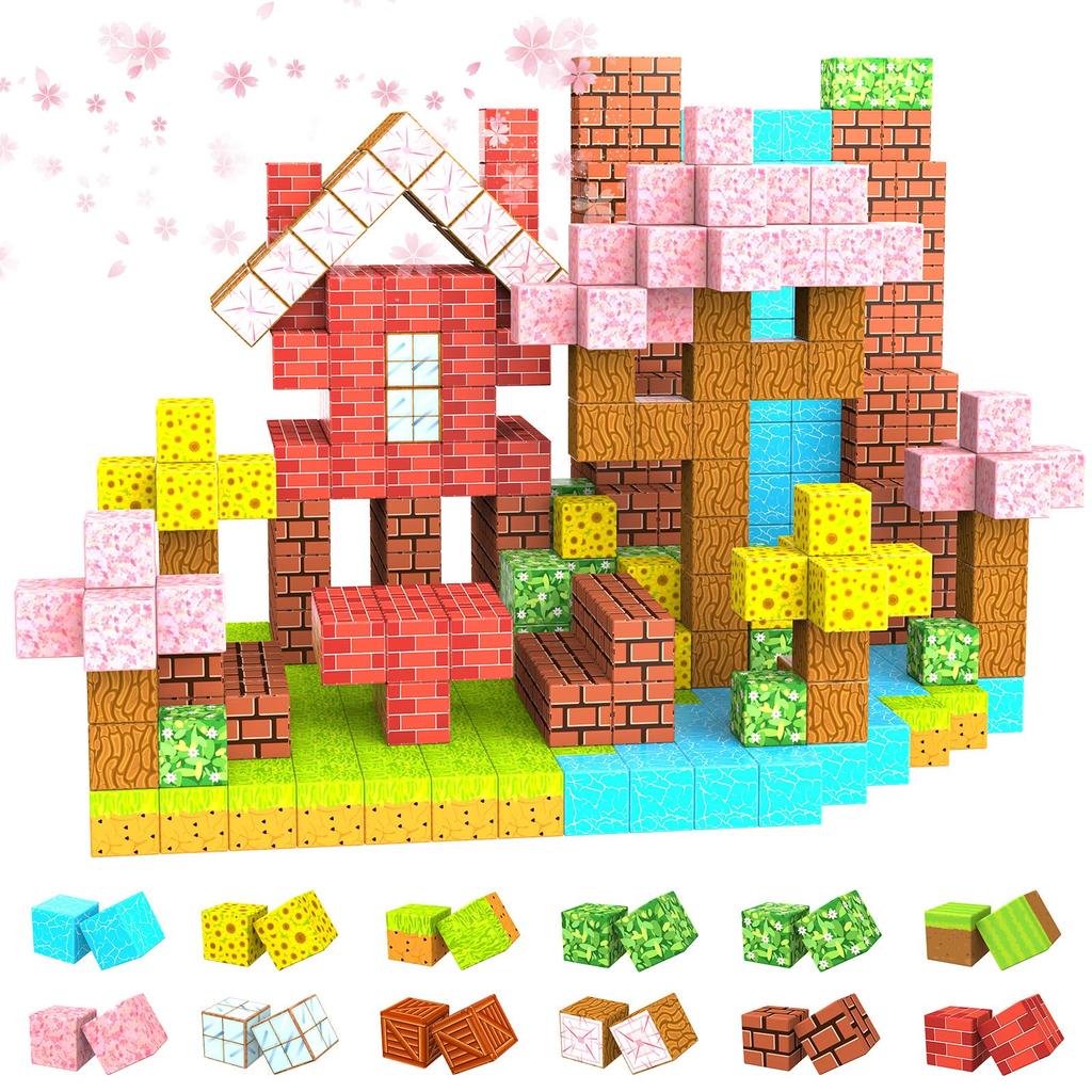 HIWO Magnetic Blocks 33mm Journey To the Forest World Spring Sunflower Puzzle Toy Magnetic Cube Building Blocks Magnetic Toys Magnetic Blocks Magnetic