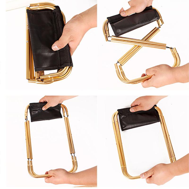 Portable Outdoor Beach Fishing Stool Lightweight Aluminum Alloy Folding Chairs Camping Picnic