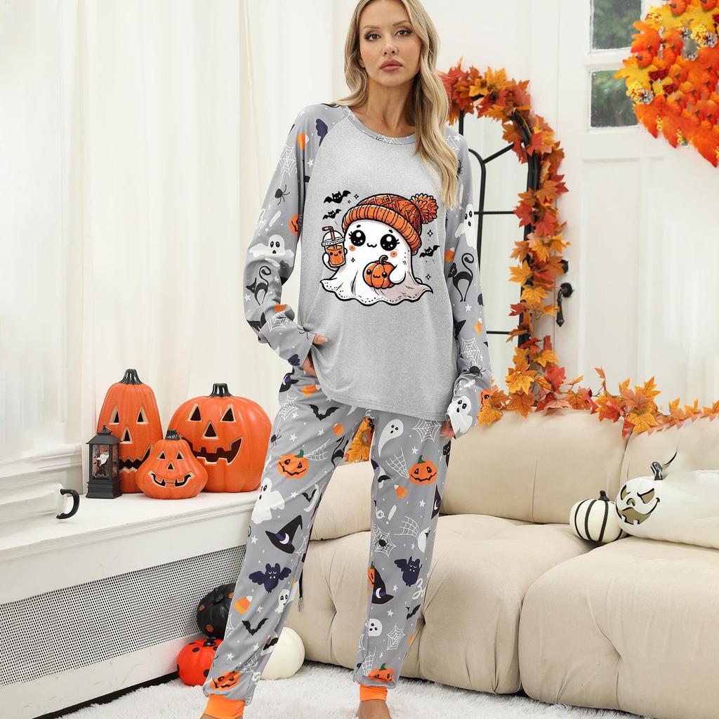Women's Halloween European & American Two-Piece Homewear Pajama Set