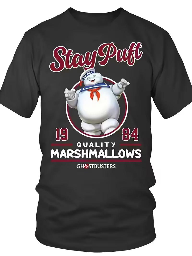 Ghostbusters Tee] Ghostbusters Men s Graphic T-Shirt | Black with Red & White Pr S