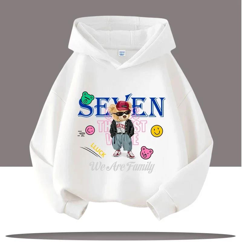 Autumn Winter Children's Hoodies Teddy Bear Pullover Fashionable Boys' Girls' Hoodies Comfortable Children's Tops