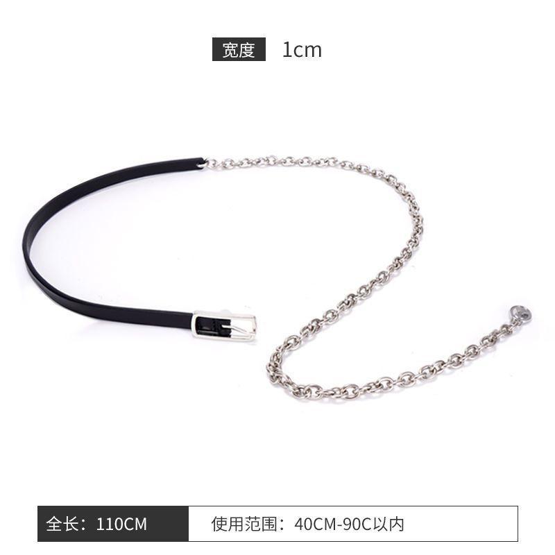 

Metal Womens Classy Waist Chain Featuring Black Color Ideal For Summer Dresses And Styles Silver Belt Chain