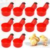 2/5/10Pcs Automatic Water Dispensing Chicken Drinking Bowl Poultry Water Cups Universal Rounded Edge Chicken Waterer Dispensing