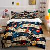 Music Notes Art Decor Set Soft Skin-Friendly Bedding Set Includes 1 Duvet Cover And 2 Pillowcase Gift