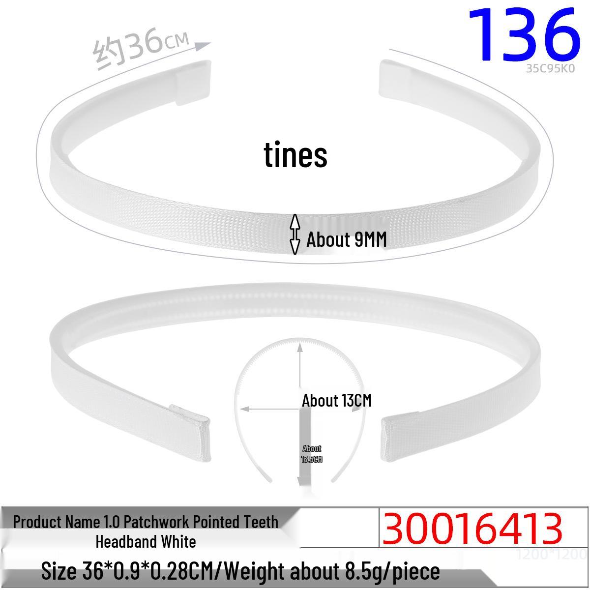 

Candy Color Children s Handmade Cloth Patchwork Threaded Headband with Pointed Teeth