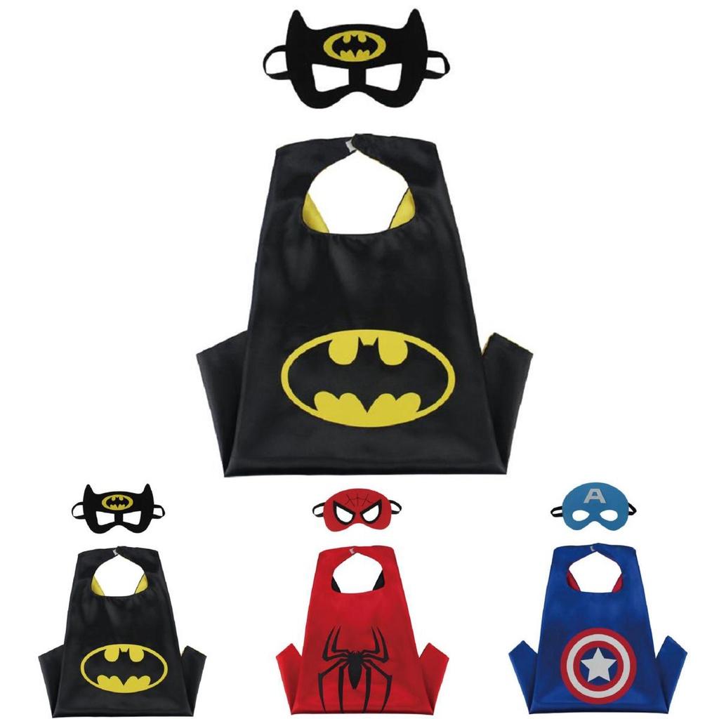 Marvel Anime Costume Cosplay Superhero Cloak And Mask Set For Kids Halloween Party
