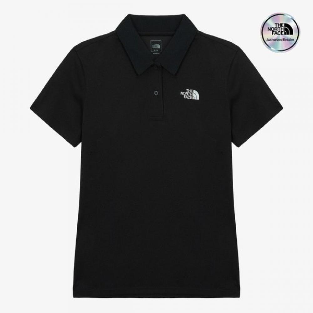 The North Face Women Coolmax Prime Short Sleeve Polo Black Nt7ps33a