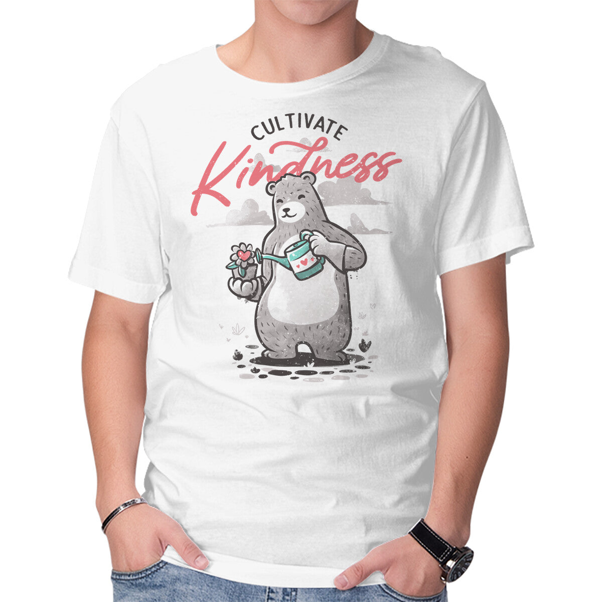 Unisex Crew Neck T-Shirt Cultivate Kindness Graphic Short Sleeve Casual Tee XXXL