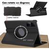 Coque + Verre Trempé - BOOLING - pour Xiaomi Redmi Pad SE 11 Pouces - Rotatif 360° - Noir - Protection optimale